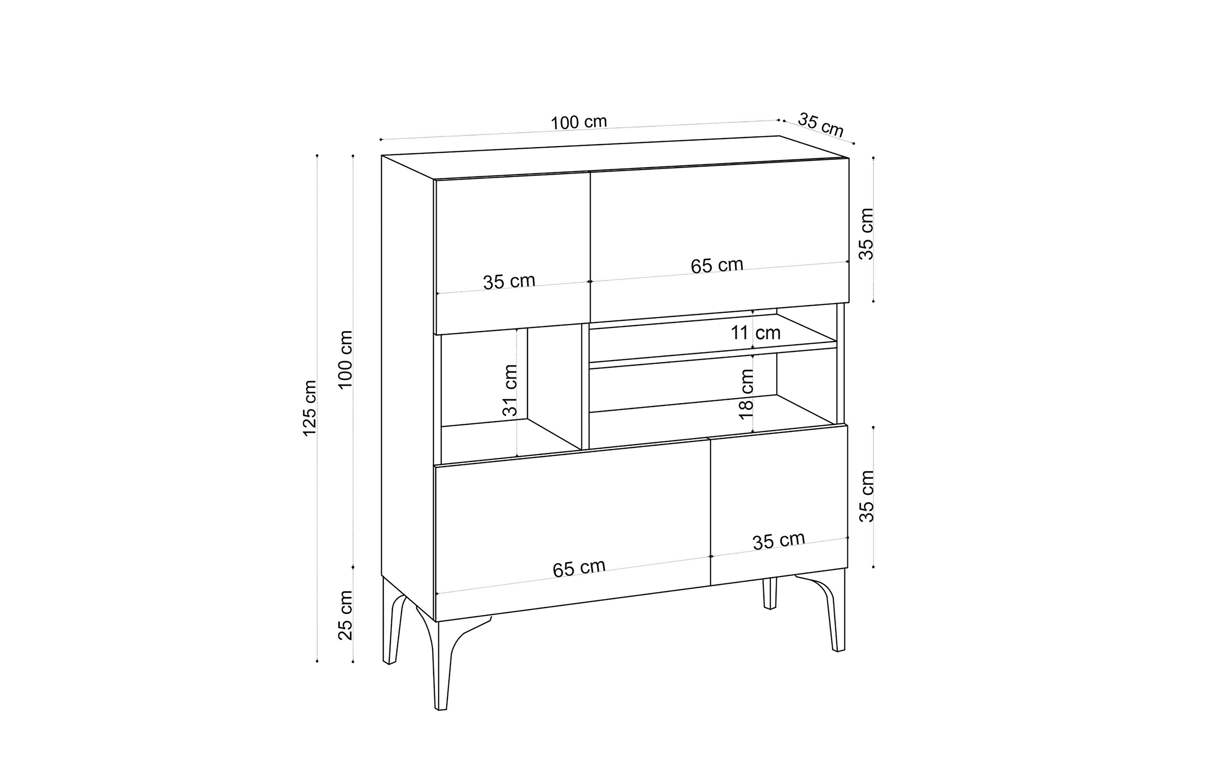 Comoda Crista, stejar safir  2
